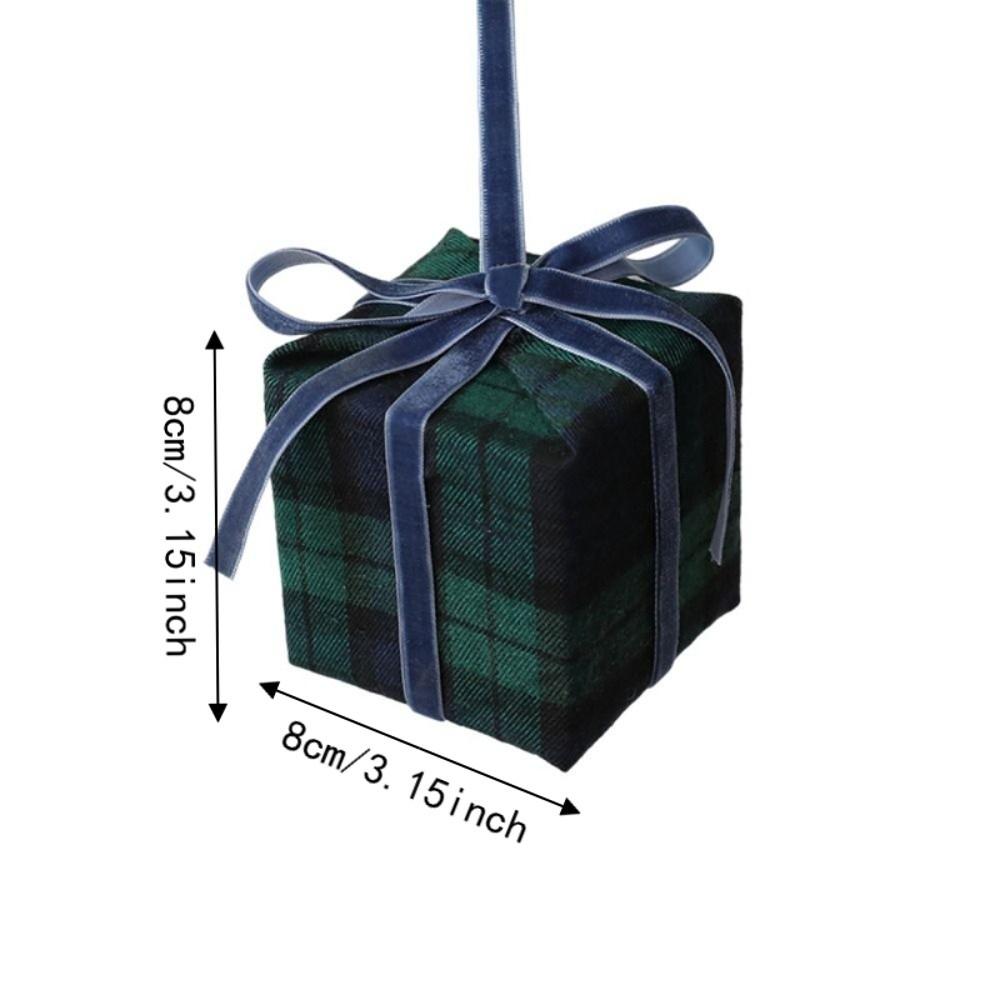 Plaid Pattern Christmas Tree Ornament Hanging Hanging Christmas Ornament Christmas Tree Decorating