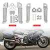 1 пара подножек для мотоцикла, подножки задние и передние, алюминиевые, серебристые, для Yamaha YZF R1 2002-2020 R6 2003-2020 YZF R6S R1M, аксессуары