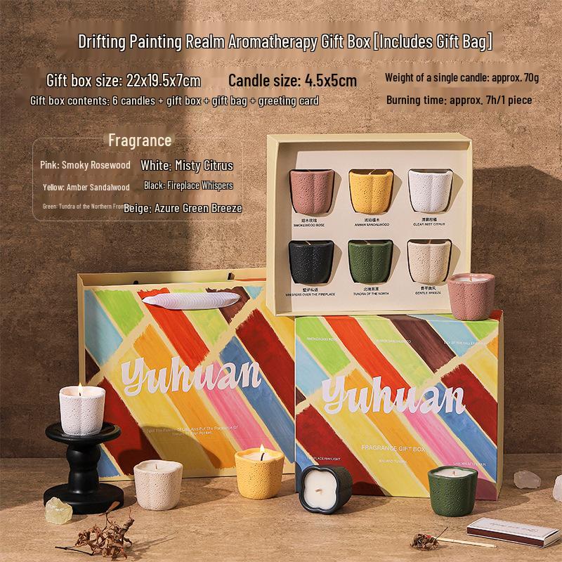 Drifting Q High-End Scented Candle: Long-Lasting Fragrance Ornament Gift Box for Bedroom