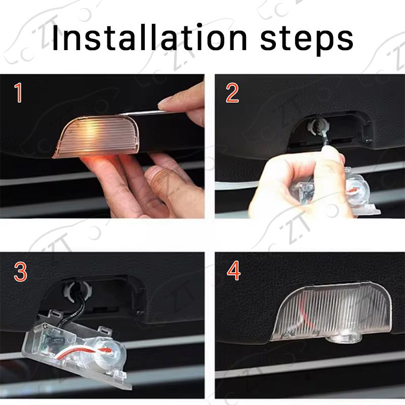 For Accord 7th 8th 9th 10th HD Glass Lens Car Door Light Laser Decor Projection Lamp Never Fade Car Accessories
