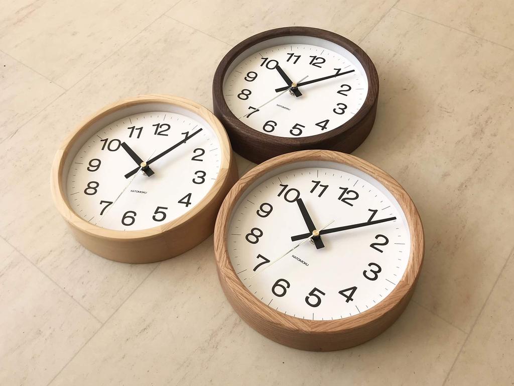 KATOMOKU Настенные часы Muku Clock 16 Oak с плавным ходом секундной стрелки, радио, km-108OA, 220 мм (Часы СКП)