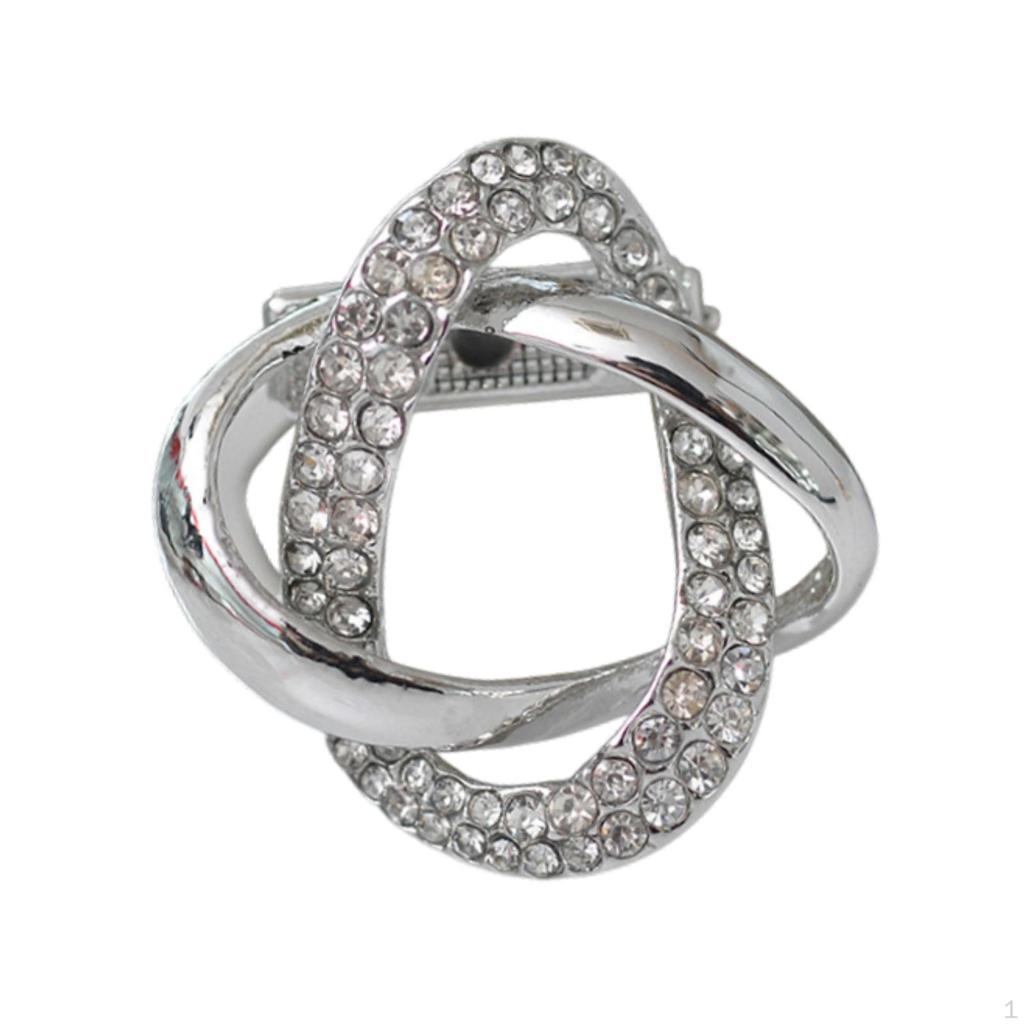 Кольцо для шарфа Зажим Модная одежда Украшения Аксессуары Стразы Пряжка Зажим