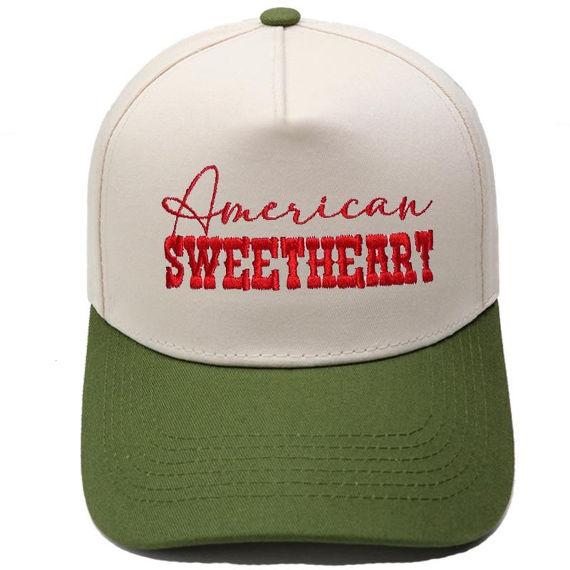 SWEETHEART truck driver hat embroidery color matching baseball cap European and American men's and women's casual retro hat