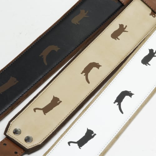 RightOn! STRAPS Guitar/Bass Strap, 6cm Wide, 96.5-146.5cm Long, YOJINEKO MILK WHITE