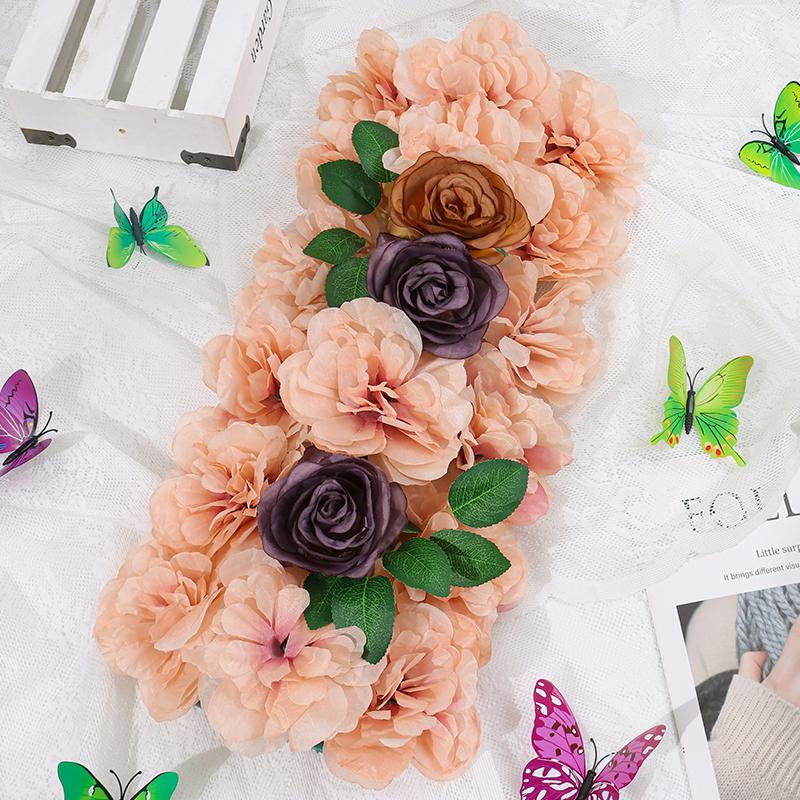 Искусственные цветы, свадебные украшения, арка, шелковые пионы, розы, искусственная арка, цветочный декор, украшения для приема/банкета