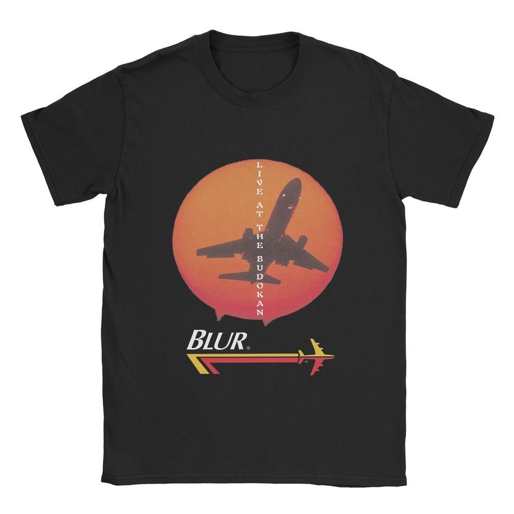 Хлопковая черная футболка унисекс Blur Band Live At The Budokan Полный размер UR083