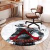 Custom Name Assassin's Creed Printed Round Rug Carpet Chair Rug Area Rug Entryway Doormats,for Office Chair Living Room Bedroom Kitchen Room.