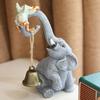 Украшение в виде слона Yousheng, миниатюрная статуя слона из смолы, украшение для дома, офиса, сада, сидящая фигурка слона, подарок для любителей слонов
