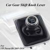 For VW Passat B6 2005-2010 Car Gear Shift Knob Lever With PU Leather Boot Cover Collar Case 5/6 Speed Car Stying Accessories