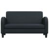 2 Seater Faux Leather Sofa in Black