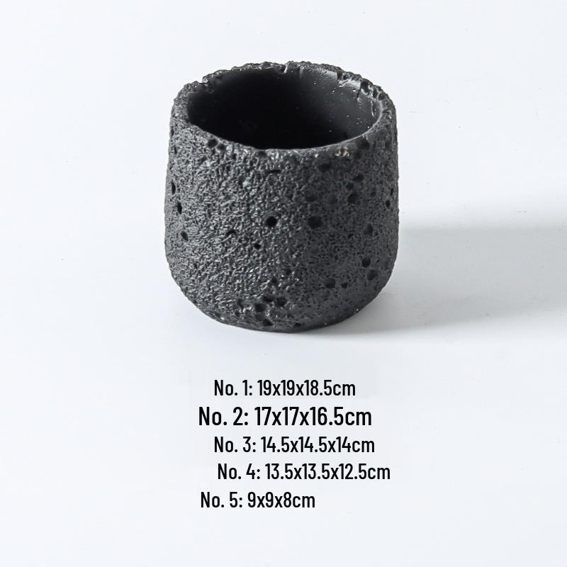 Sheng Yu Nordic Cement Flower Pot: Simple, Creative Volcanic Rock-Inspired Indoor Planter for Green Plants and Succulents