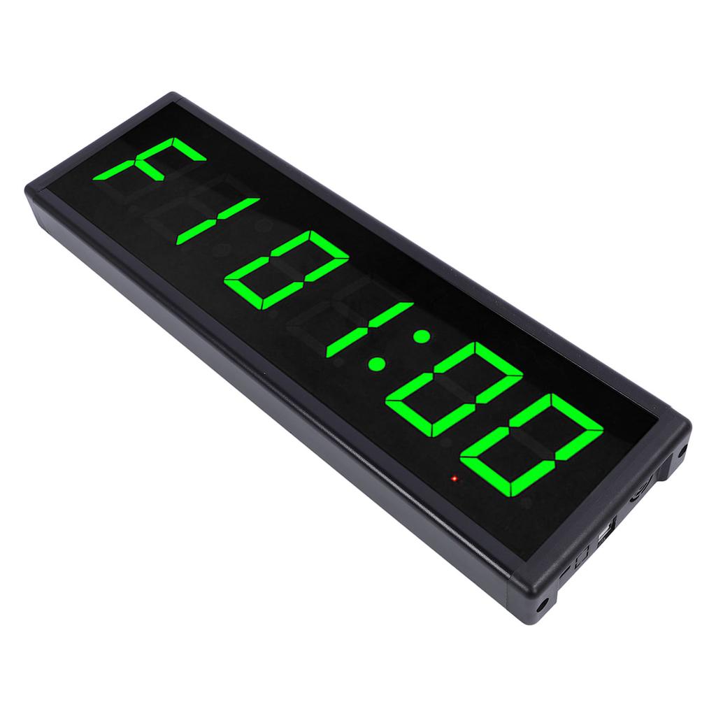 Digital Wall Clock 7 Color Timer Function 6 Digits Electric Wall Clock with Remote Control for Living Room Bedroom Kitchen