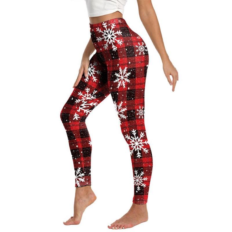 Christmas Women's Leggings New Women's Pants Printed Sports Yoga Pants Peach Hip Pants Women