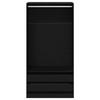 Wardrobe with Shelf Black Oak Effect 100 x 50 x 200 cm