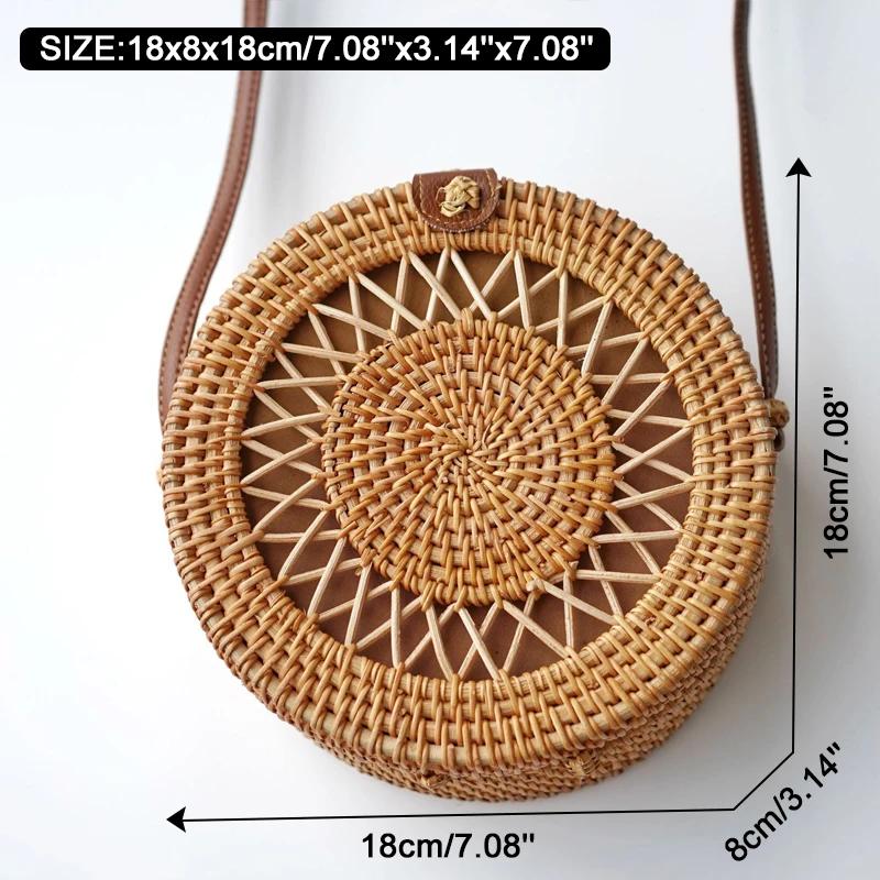 Square Round Mulit Style Straw Bag Handbags Women Summer Rattan Bag Handmade Woven Beach Circle Bohemia Handbag New Fashion