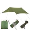Square Canopy 3-4 Person Waterproof Sunshade Tent with UV Protection and Silver Coated Ground Sheet