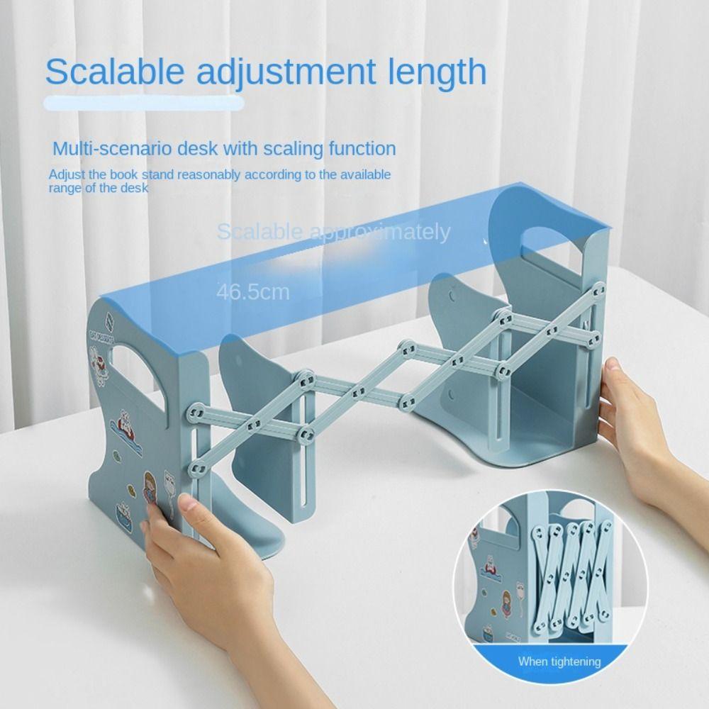 with Pen Holder Adjustable Bookshelf Save Space Divider Book Stand Book Support Stand