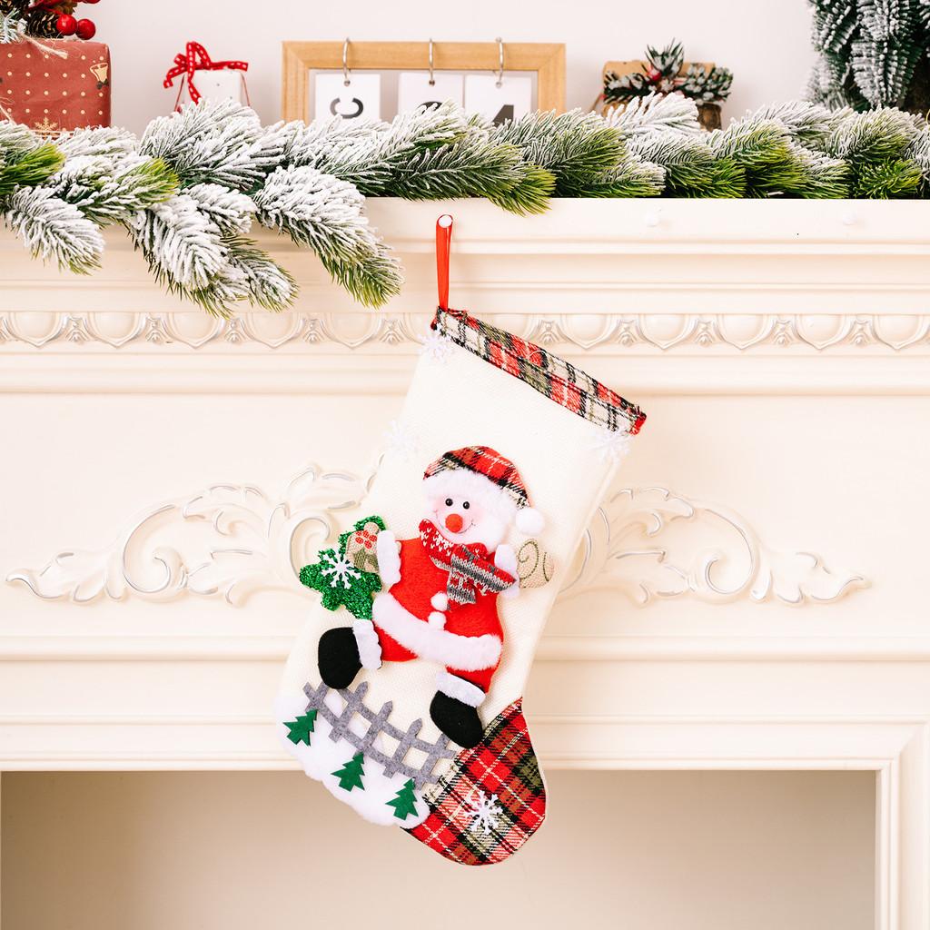 Extra Large Cartoon Christmas Socks Adorable Holiday Gift Bags For Tree Decorations