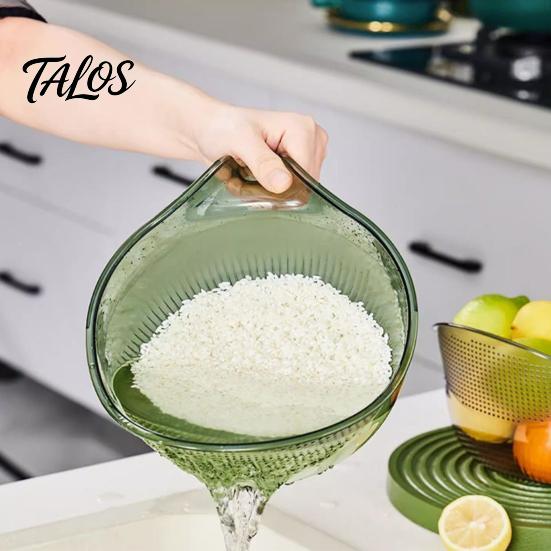 Мойка для продуктов многоцелевая, миска для риса, с эргономичной ручкой, прочная корзина-сито из ПП, для мытья овощей и фруктов