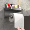 Punch-free Toilet Paper Holder Multifunctional Tissue Hanger Durable Storage Rack Household