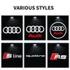 For Audi C6 2Pcs/Set Led Car Door logo Badge Emblems Welcome Light For Audi A4 A3 A5 A6 A7 A8 Q3 Q5 Q7 Q8 B5 B6 B7 B8 B9 Q7 8P 8V 8L