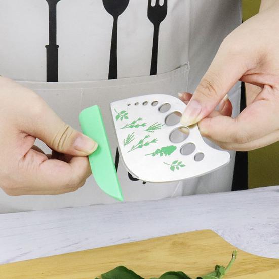 Нож для чистки листьев, 9 отверстий, кухонный инструмент для капусты, базилика, тимьяна, кинзы, розмарина, кухонная утварь для любителей трав