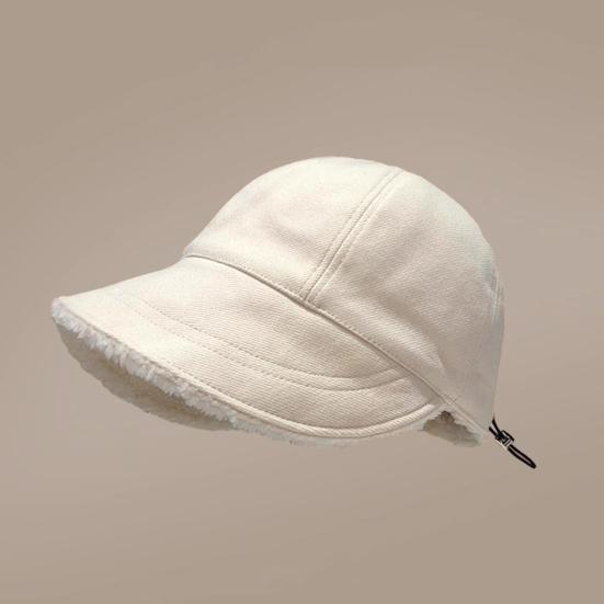 Бейсболка однотонная с бархатной подкладкой, регулируемая женская шапка, дизайн с защитой ушей, уличная зимняя шапка