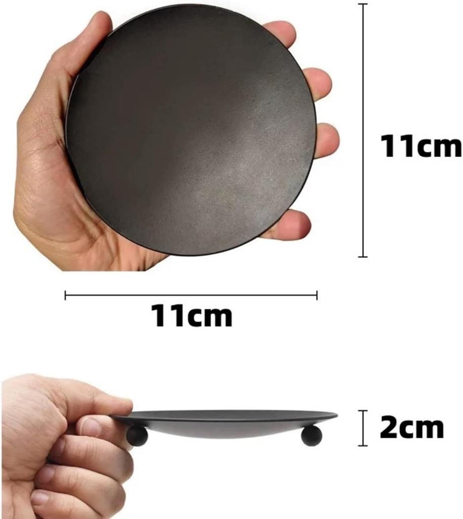 2pcs Iron Golden Candle Holder Decor Metal Tray type  Gold Candle Holders for Home Restaurant Wedding Dinner Party Decorations