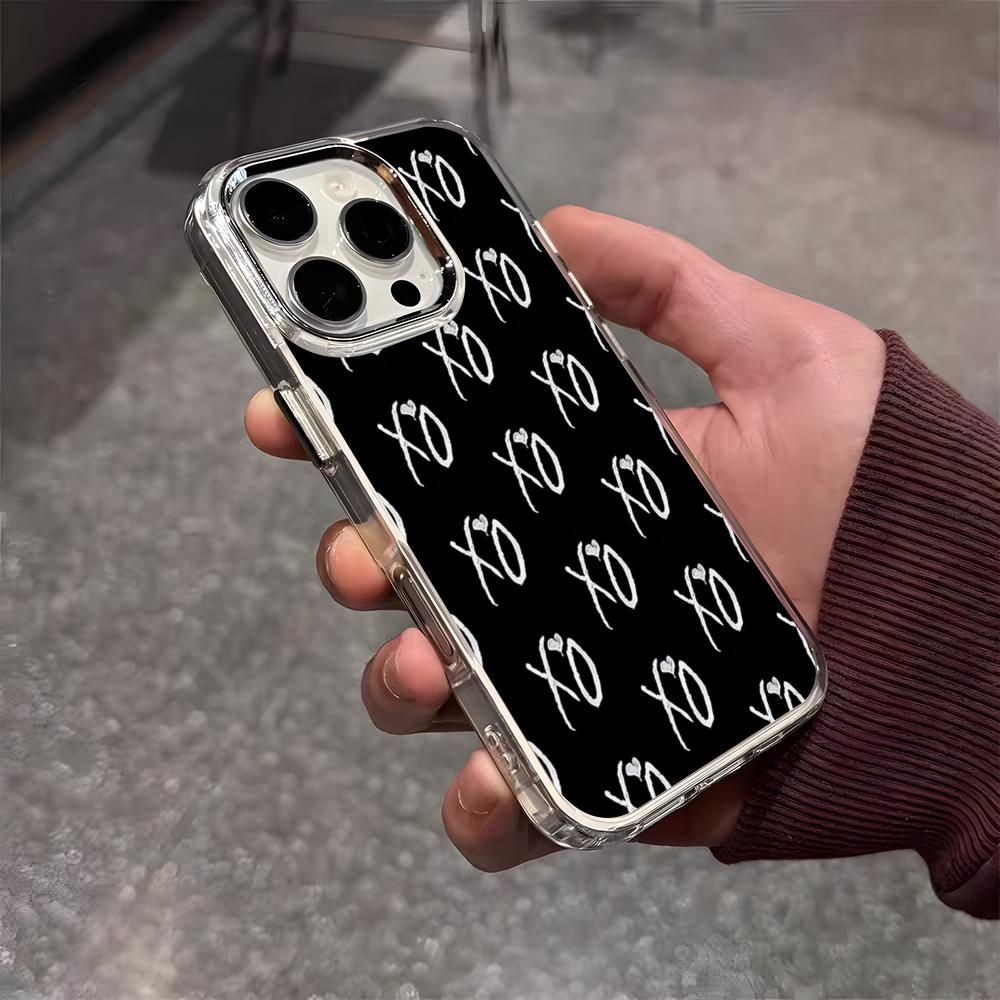 Чехол для телефона W-Weeknd XO Singer для iPhone 17 Air 16 E 15 14 13 12 11 Plus Pro Max Электроокрашенный Прозрачный Мягкий Чехол