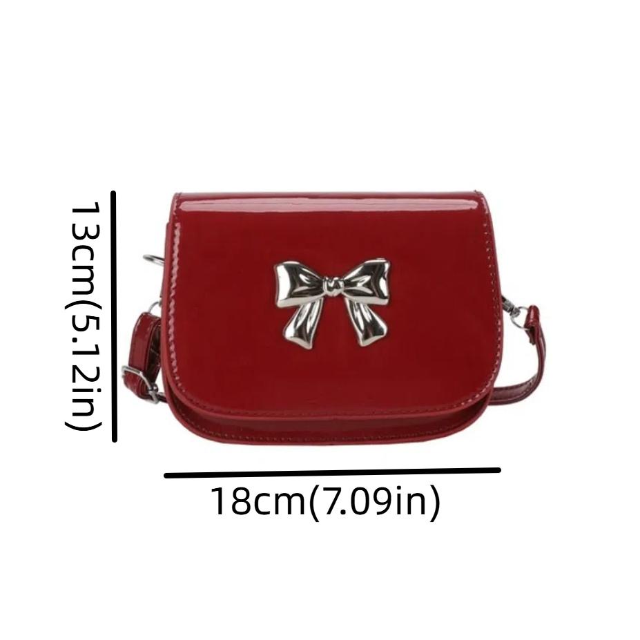 New Design Bowknot Armpit Bag Leather Y2k Small Handbag Fashionable Bow Crossbody Bag Women
