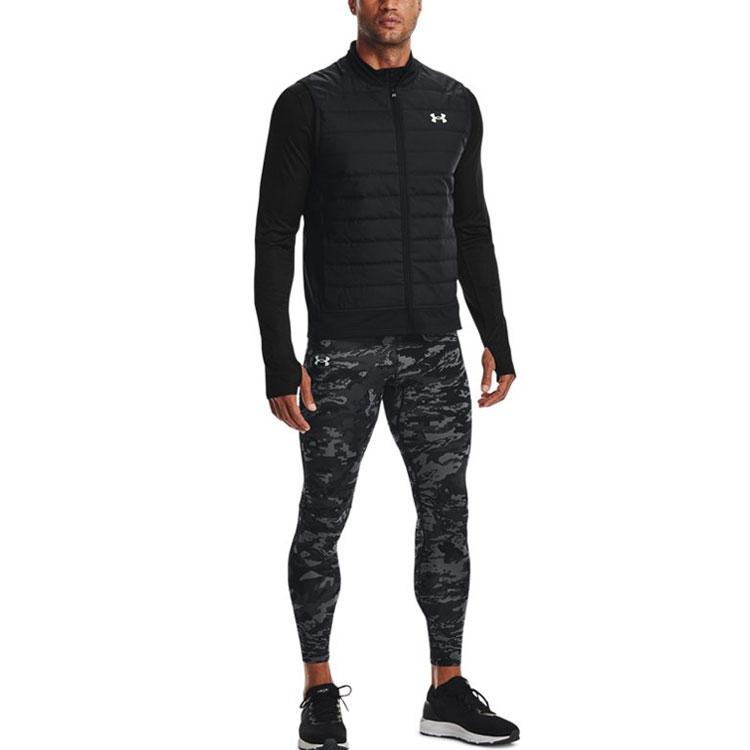 Under Armour Утеплитель для бега, спортивный однотонный пуховый жилет, мужские жилеты, черный 1364790-001