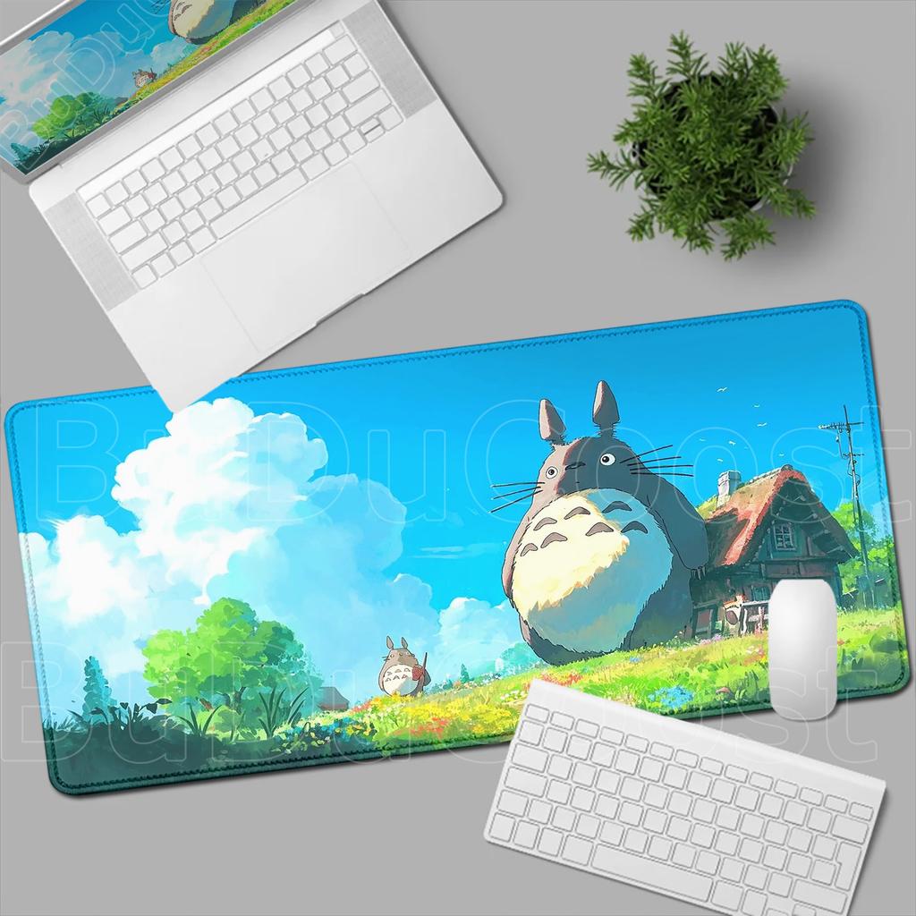 Mouse Mat Lockedge Anime T-Totoros Mouse Pad Laptop Gaming Accessories New Computer Game Keyboard Desk Pad XXL Mousepad for Gift