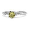 Peridot Three Stone Ring - Sterling Silver