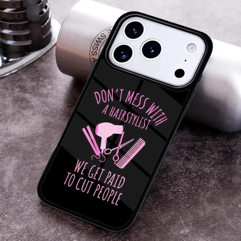 Инструменты парикмахера прическа Чехол для телефона для iPhone 17 16 15 Pro Max Air 14 13 12 11 Plus Ударопрочный чехол