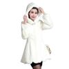 Imitation Mink Coat Slim Fit and Warm Hooded Medium and Long Imitation Fur Coat Women's New Mother Outfit