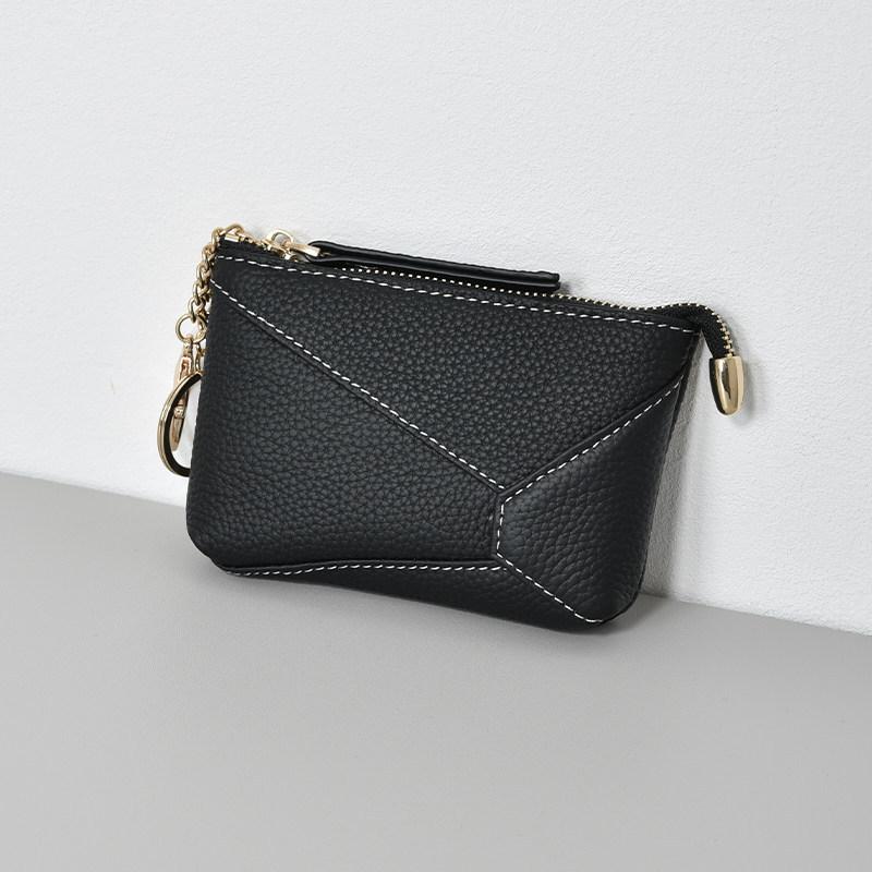 Простая сумка для смены geometric splicing card bag key lipstick earphone storage