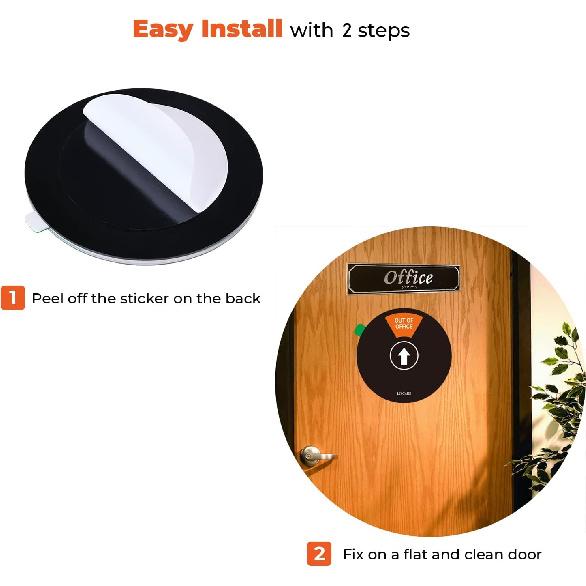 Office Door Sign, Do Not Disturb/Come in Welcome/Out of Office/In a Meeting/Back Soon/Working Remotely 6 Options, LJSCARE Privacy Door Sign 6 inch