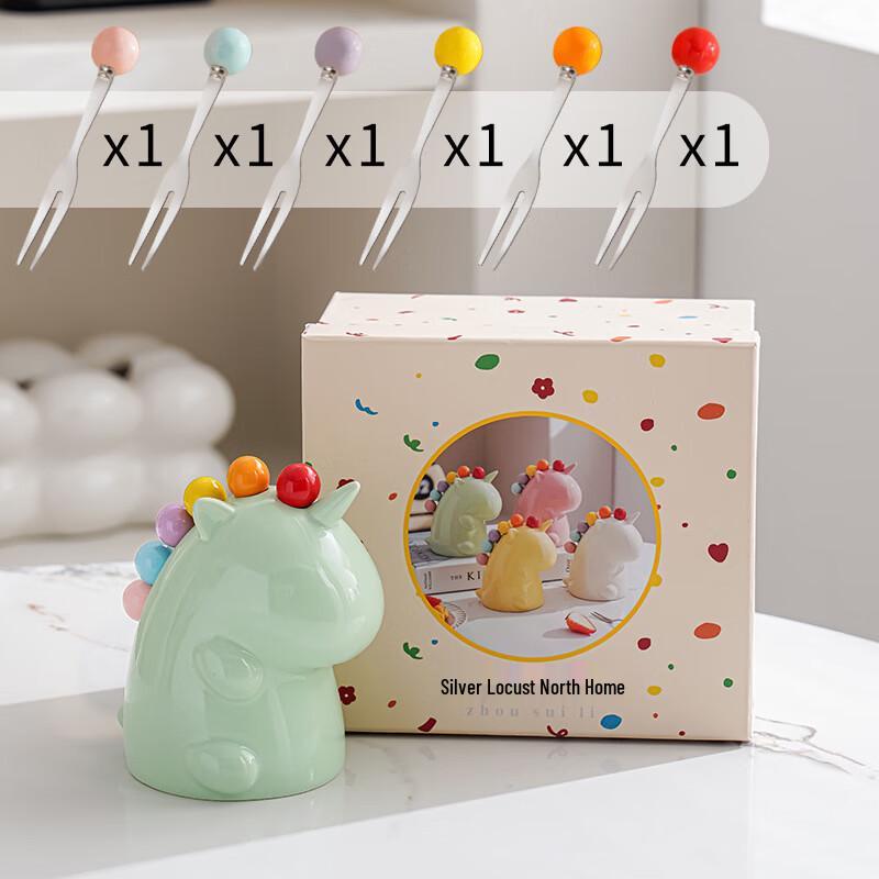 LISM Unicorn Child-Safe Fruit Fork Set
