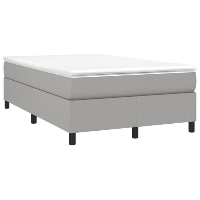 Maison Exclusive - Sommier à lattes de lit et matelas gris clair 120x190 cm tissu