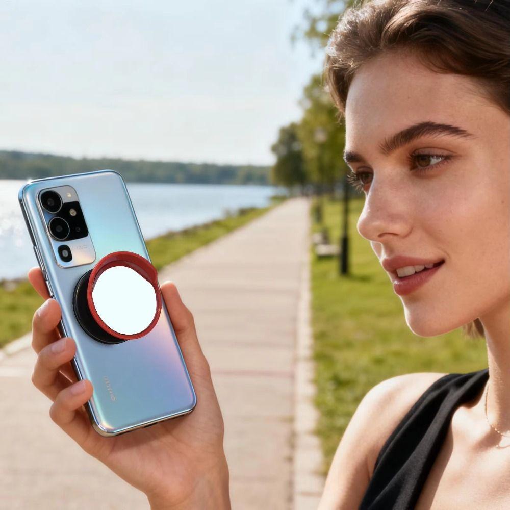 Portable Wide-Angle Mirror Phone Holder Magnetic Smartphones Support Bracket Daily Outings