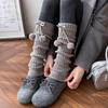 Solid Color Leg Warmers Knitted Bow Middle Tube Socks New Boot Covers  Autumn and Winter