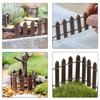Садовый забор для фей 90 x 5 см Мини-деревянный забор Миниатюрный DIY-садовый аксессуар Деревянный барьер Кукольный домик для домашнего декора