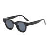 2024 New Ocean Film Retro Oval Frame Sun Glasses Thickened Small Frame Fashion Sunglasses Female Simplified Design