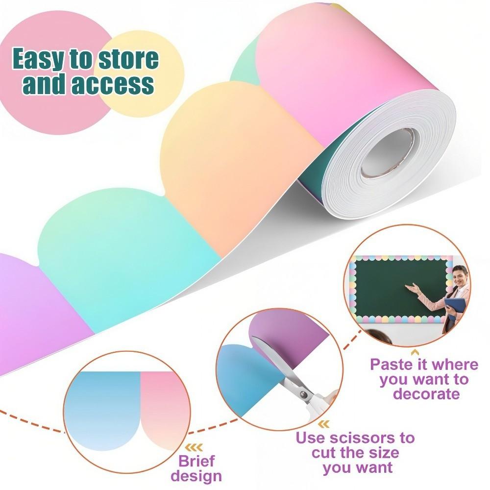 20.0 Meter Roll Blackboards Border Self-Adhesive Wall Trim Decals Notice Board