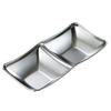 1/2/3 Grids Stainless Steel Seasoning Dish Korean Metal Barbecue Sauce Dipping Dish Plate BBQ Restaurant Kitchen Tableware