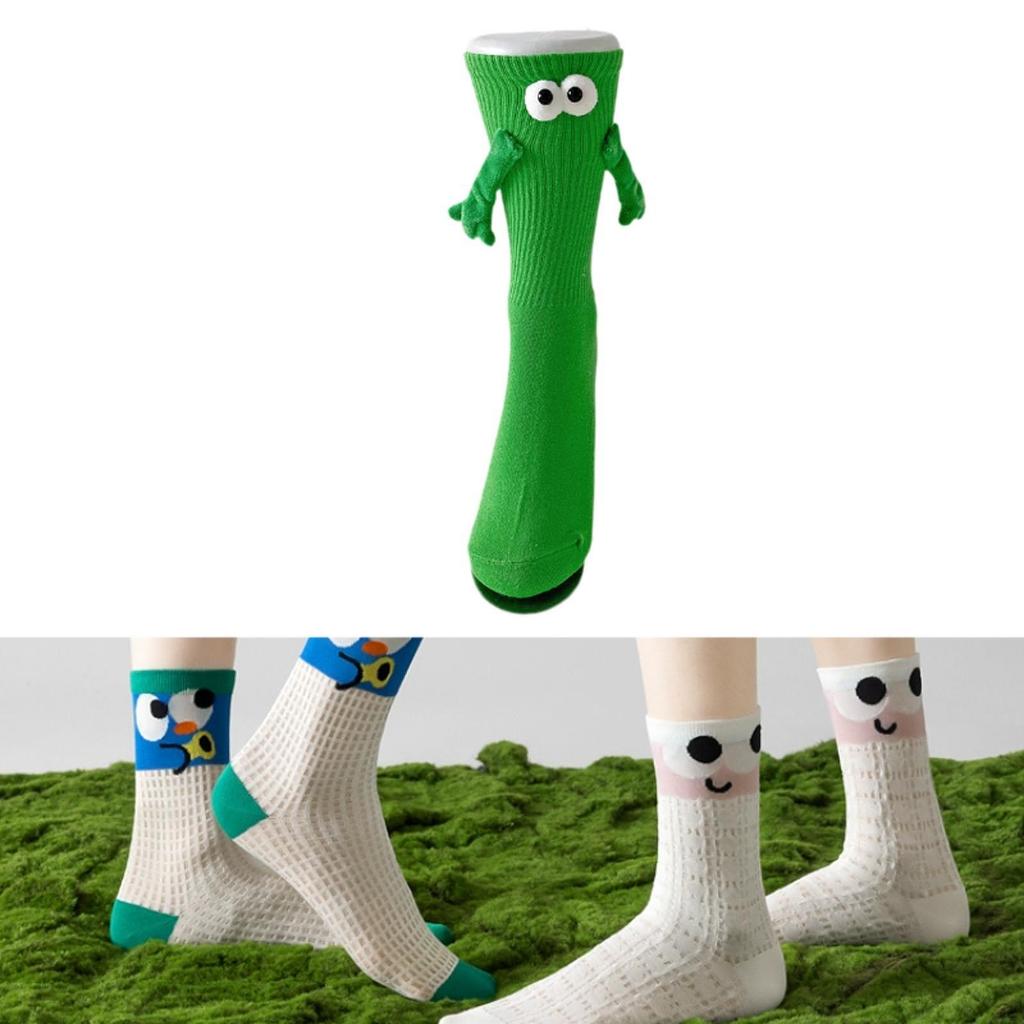 Парные носки Держащиеся за руки Повседневные Длинные гольфы Складываемые Средней длины Трубчатые Ниточные Смешные