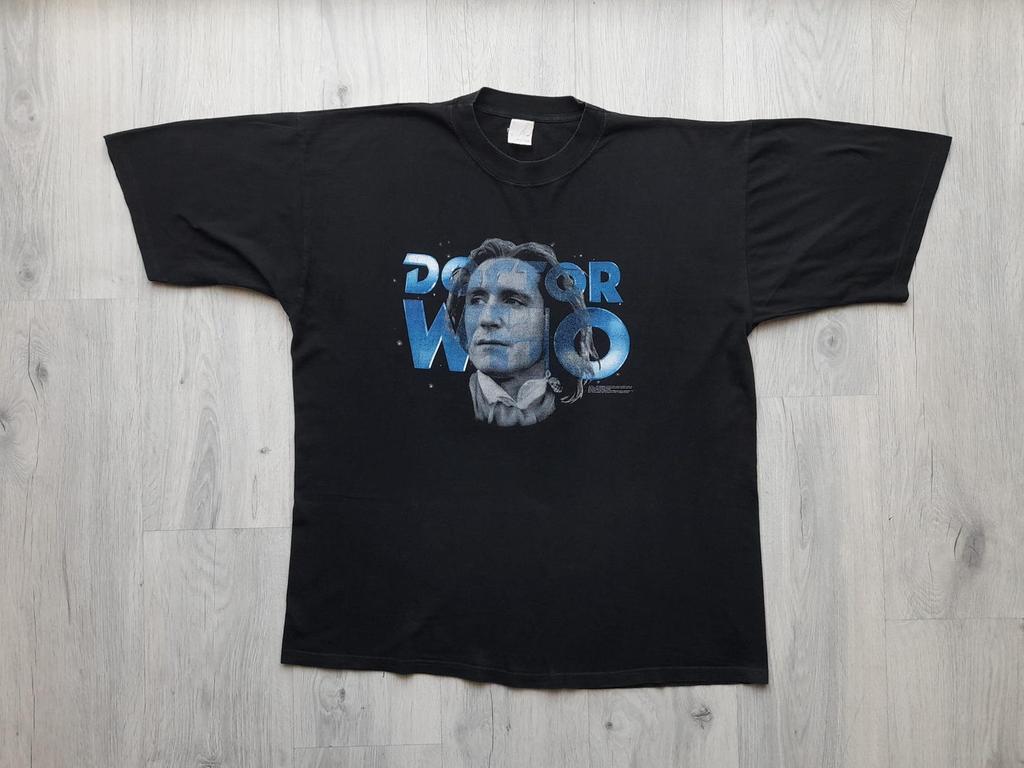 Vintage Doctor Who 1996 Mens Shirt XL Black 1996 J t's Tag , 90s Doctor Who Tee ,Doctor Who TV Movie Promo Shirt 90s Sci Fi ,