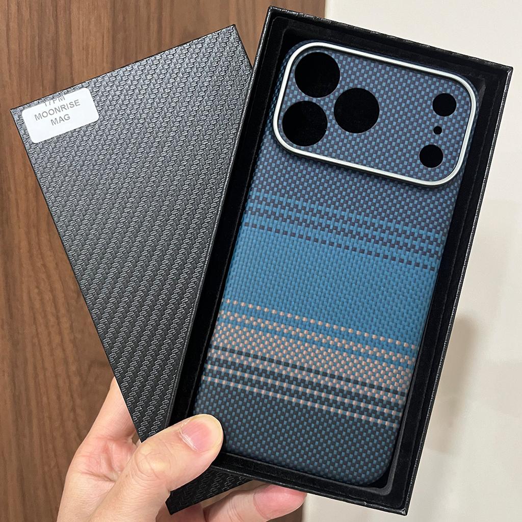 Magnetic Real Kevlar Aramid Carbon Fiber i Phone Case Cover On For iPhone 17 18 Pro Max Air 18Pro ProMax I17 I18 Macsafe Magsafe