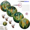 1 PC Green Fantasy Series Pattern Embroidery DIY Fabric Craft Set with Tools