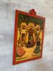 Hand-Painted Royal Portrait: Indian King & Queen Wood Frame Wall Decor